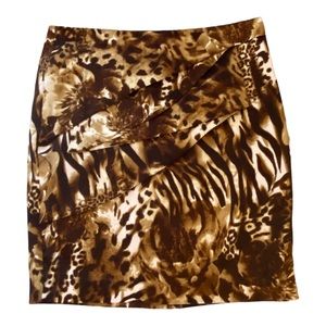 Cache animal print miniskirt